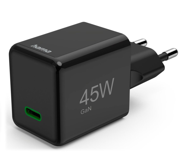 Hama ŁADOWARKA SIECIOWA GAN PD/QC SUPERMINI 45W PD/QC CZARNA - 1318737 - zdjęcie 3
